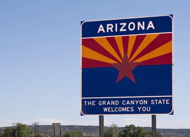Arizona signe de route.