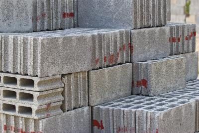 Gris blocs de construction en béton