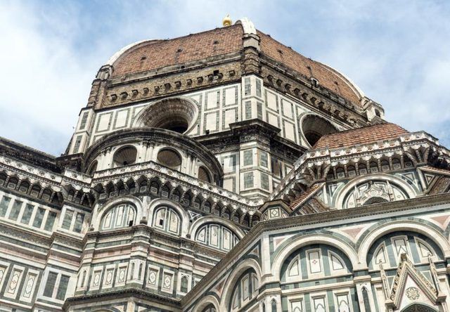 Une vue de côté de la cathédrale de Florence, conçu par Brunelleschi