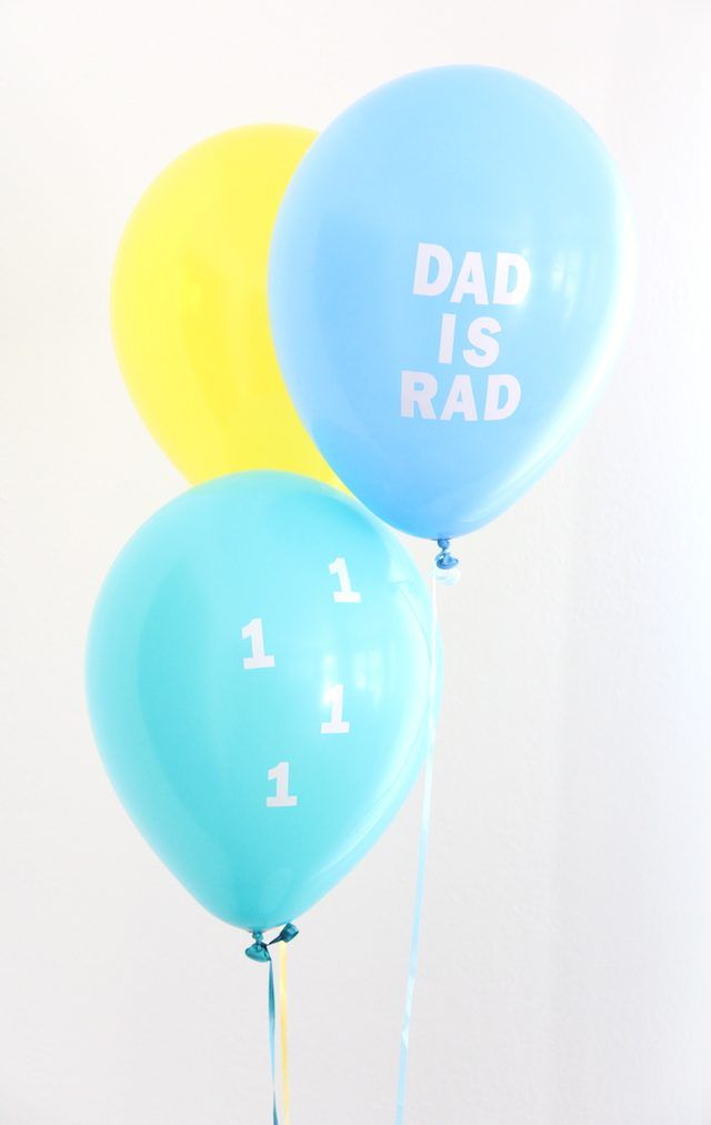 Faites votre propre Père personnalisé's Day decal balloons.