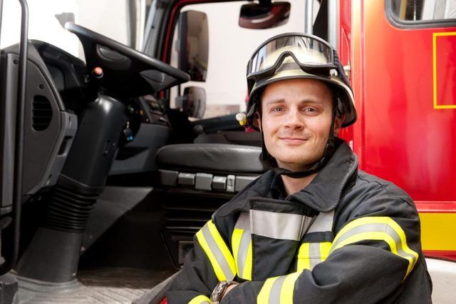 Pompier souriant