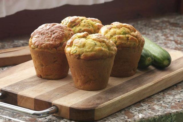 Muffins aux courgettes.