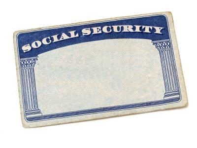 Blank carte de sécurité sociale.