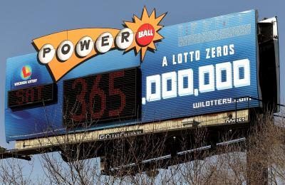 Loterie Billboard long de la route dans le Wisconsin