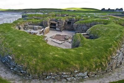 Village Stone Age dans les Orcades, en Écosse