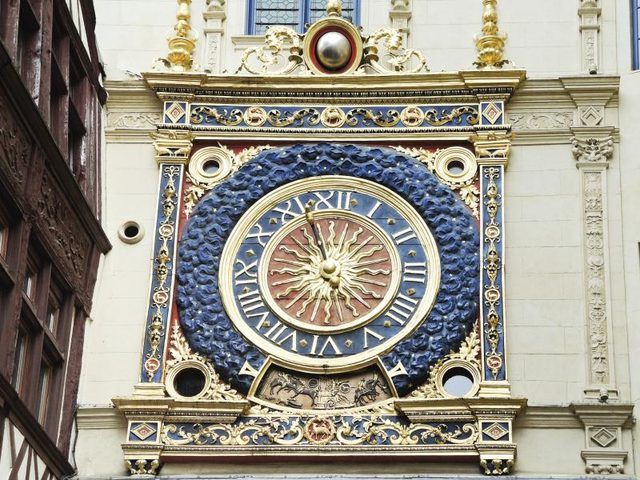 Medieval Renaissance horloge à Rouen, France