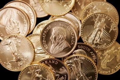 American Eagle et Krugerrands sud-africain des pièces d'or