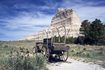 Pioneer wagon sur la piste de l'Oregon dans le Wyoming