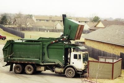 camion à ordures vider bin