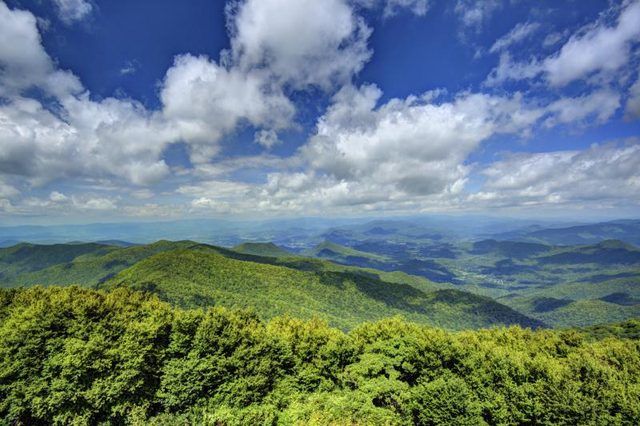 Vue sur les montagnes Appalaches au nord de la Géorgie