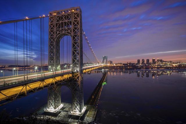 le pont George Washington relie New York et New Jersey.