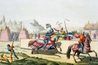 Tournois autorisés chevaliers de montrer leur équitation.